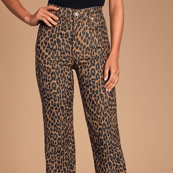 Levi’s rib cage leopard corduroy jeans - Picture 2 of 8